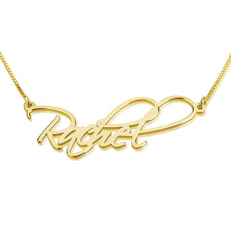 24ct Gold Vermeil Script Name Necklace | CartiCo London Limited