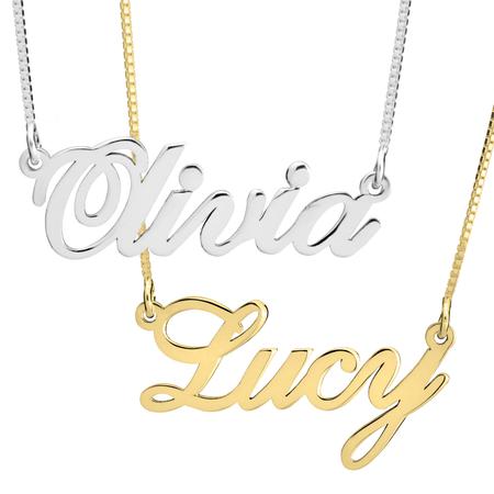 14ct Solid Gold Classic Name Necklace | CartiCo London Limited