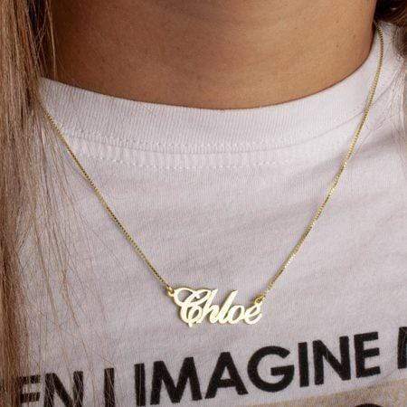 14ct Solid Gold Classic Name Necklace | CartiCo London Limited