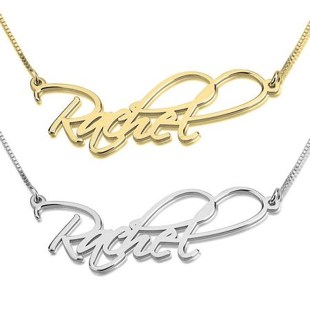 24ct Gold Vermeil Script Name Necklace | CartiCo London Limited