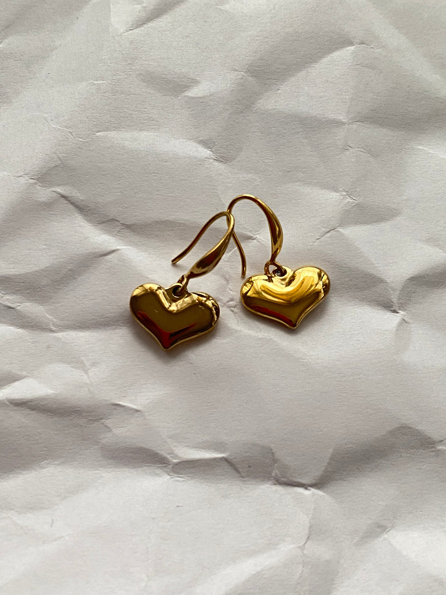 Dainty Heart Drop Earrings