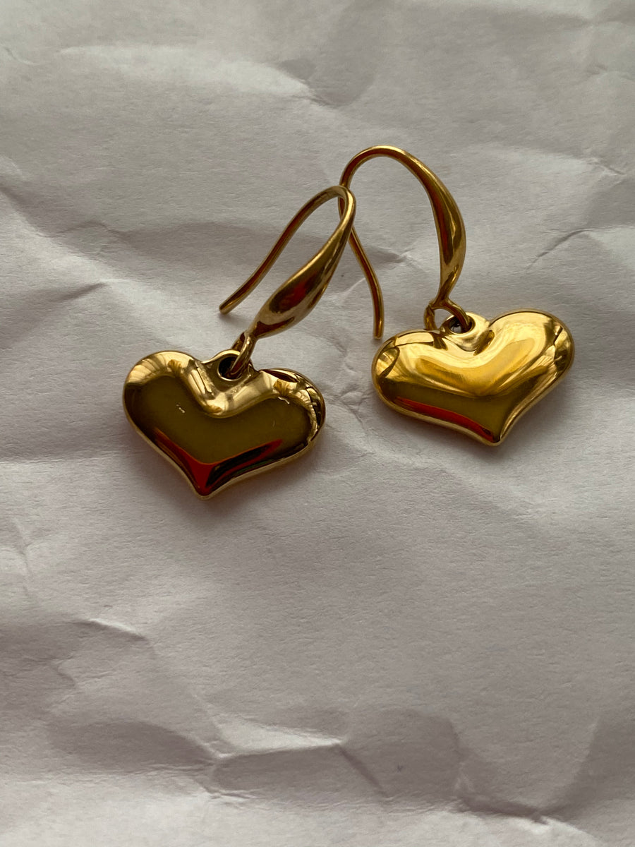 Dainty Heart Drop Earrings