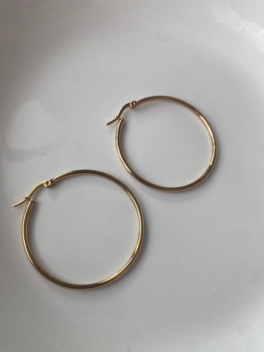 Jean Hoop Earrings