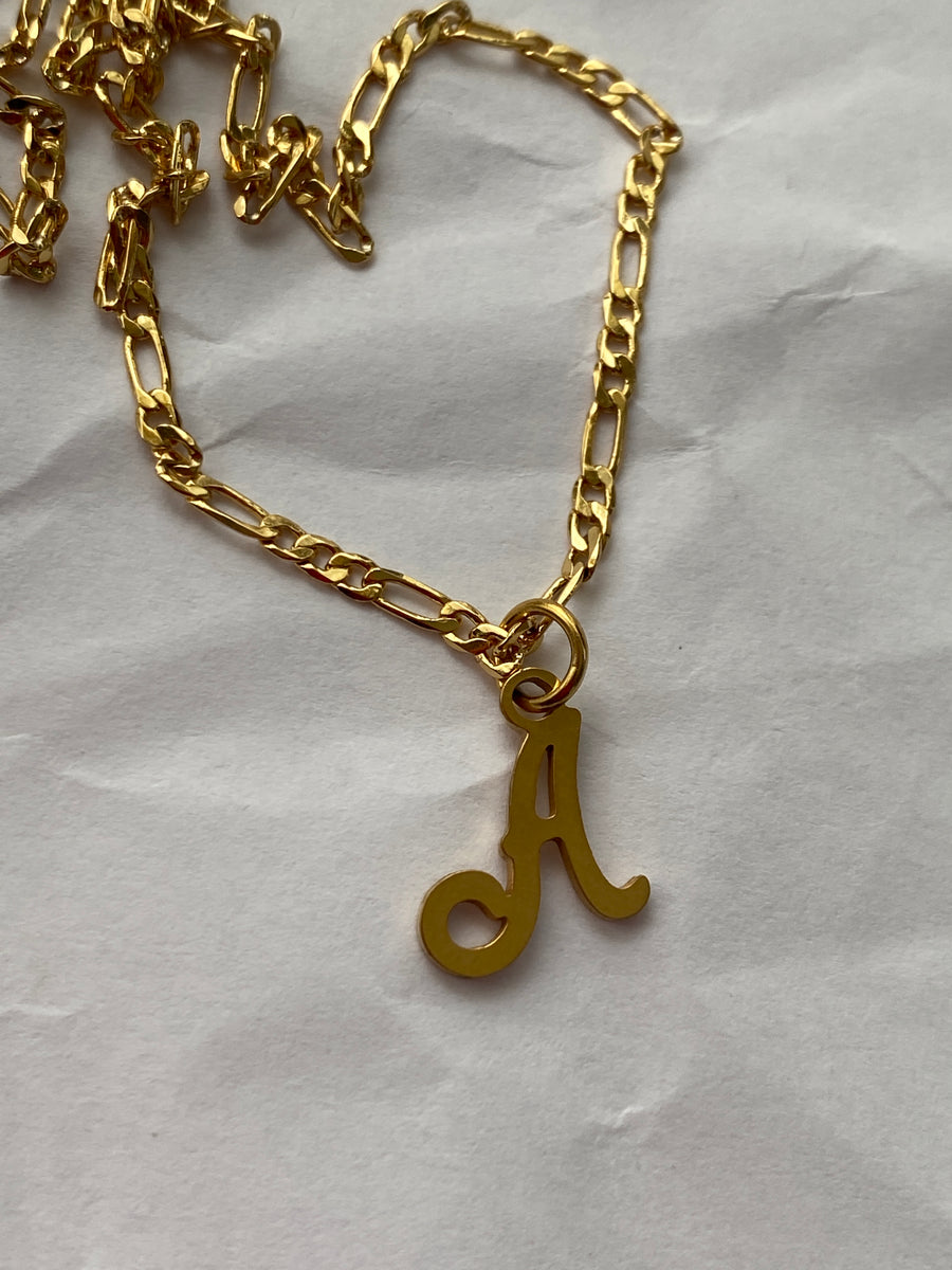 Dainty Figaro Initial Necklace
