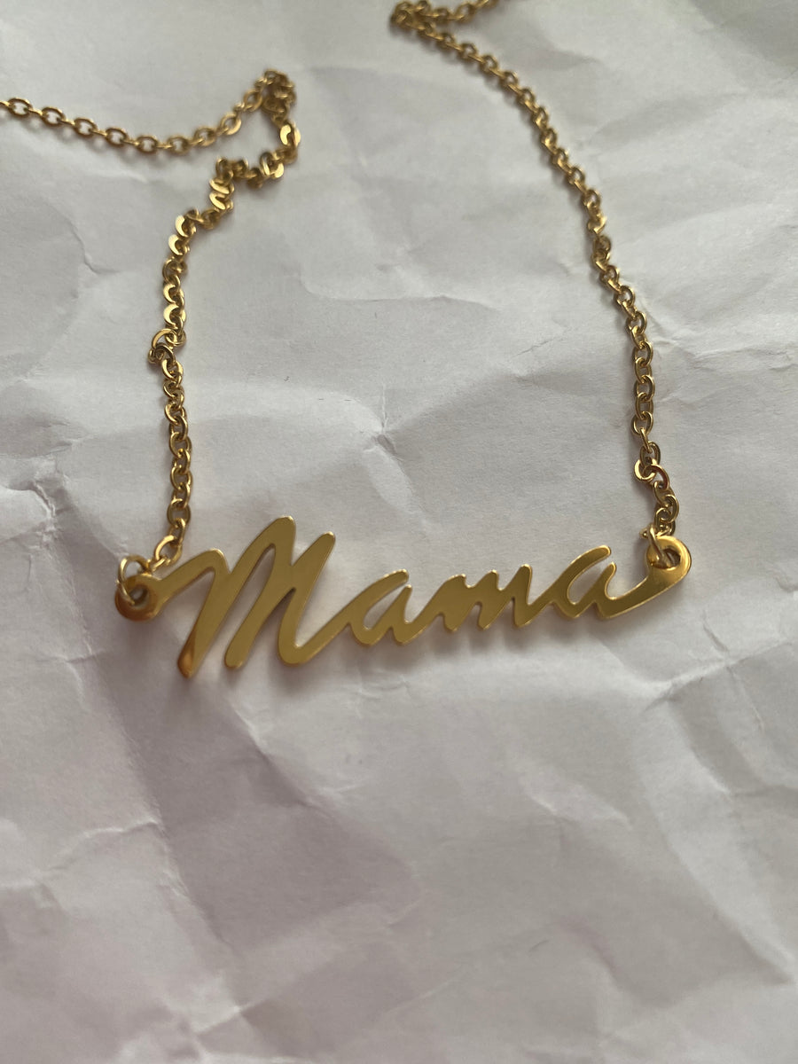 Mama Script Necklaces