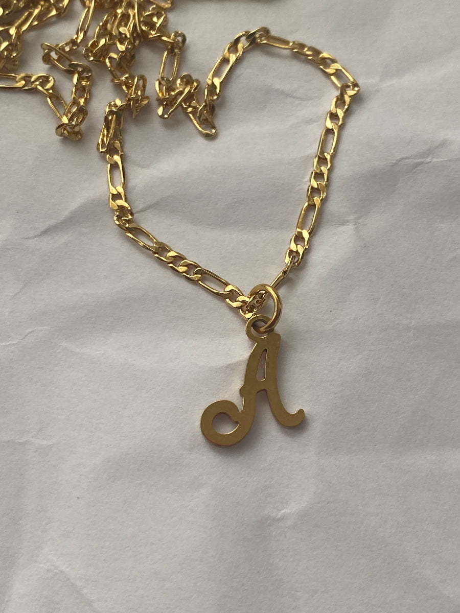 Dainty Figaro Initial Necklace